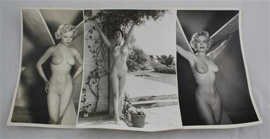 Horace Roye (1906-2002) and others. A collection of 1960s black and white nude glamour photographs, 8.25 x 6.25in. (90)